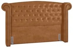 Cabeceira Cama Box Casal 140cm Provença Z37 Sintético Caramelo - Mpoze