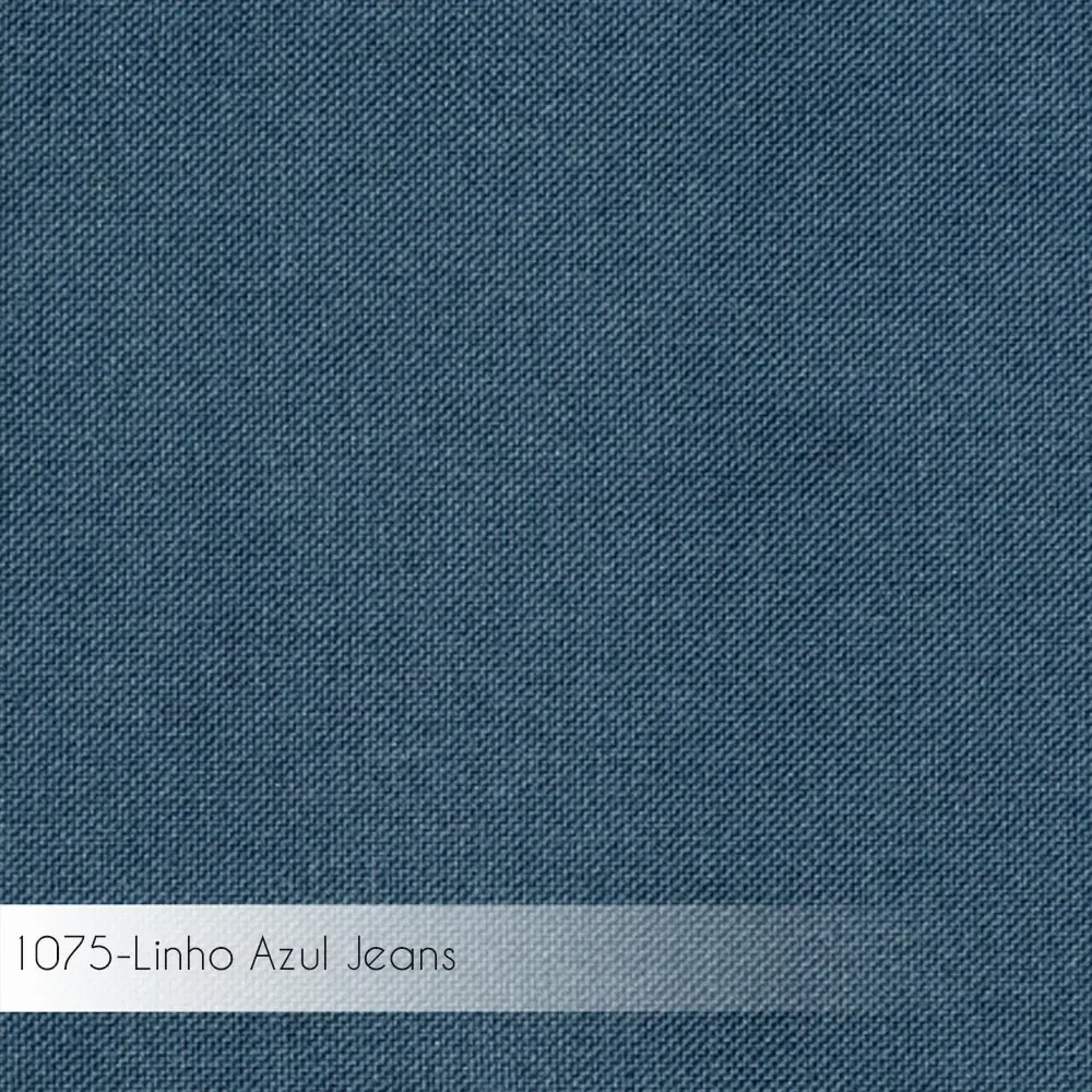 Kit 2 Cadeiras Decorativa Sala de Jantar Sidnei Linho Azul G17 - Gran Belo