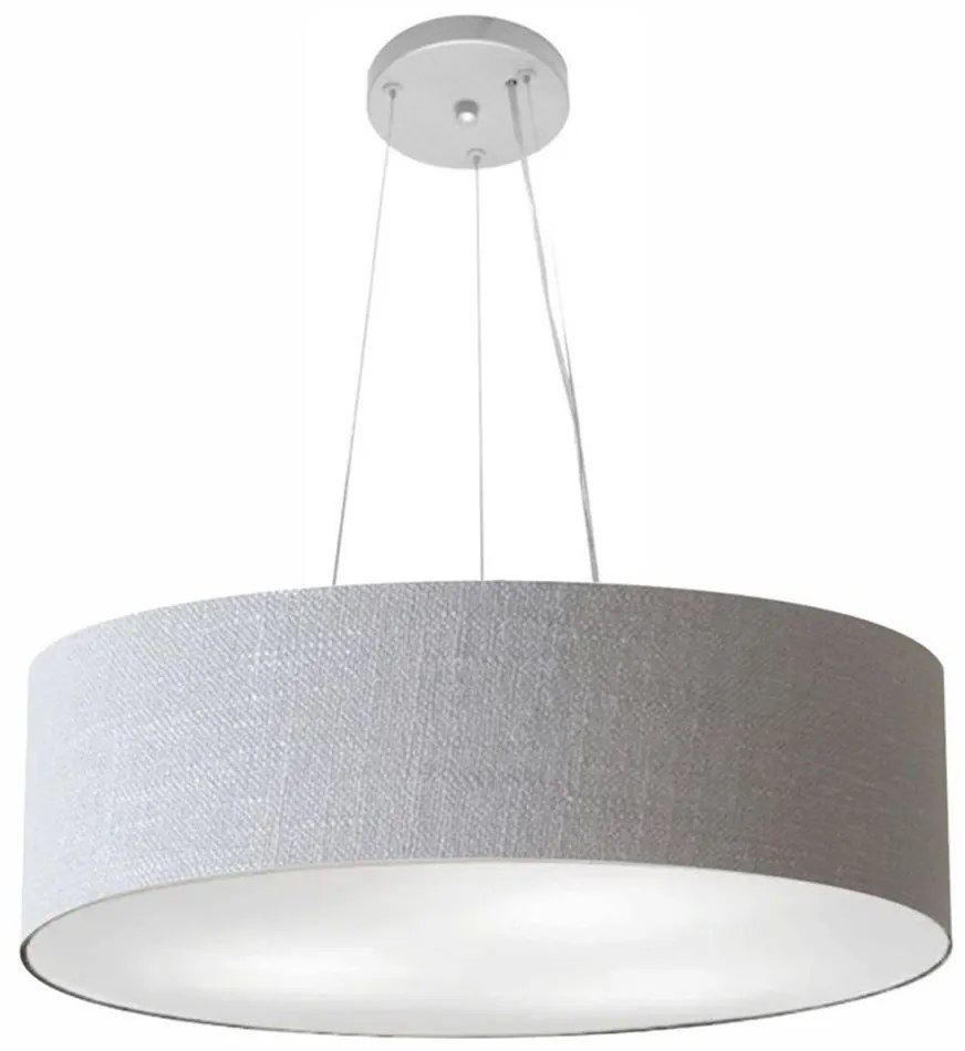 Lustre Pendente Cilíndrico Vivare Md-4193 Cúpula em Tecido 70x15cm - Bivolt