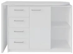 Mesa Escrivaninha Lagan e Estante Livreiro 90x187cm Lean A06 Branco -