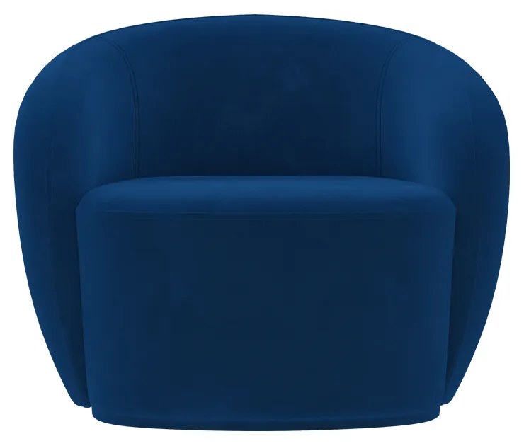 Kit 2 Poltronas Decorativas Sala de Estar Íbis Encosto Fixo Veludo Azul Marinho G33 - Gran Belo