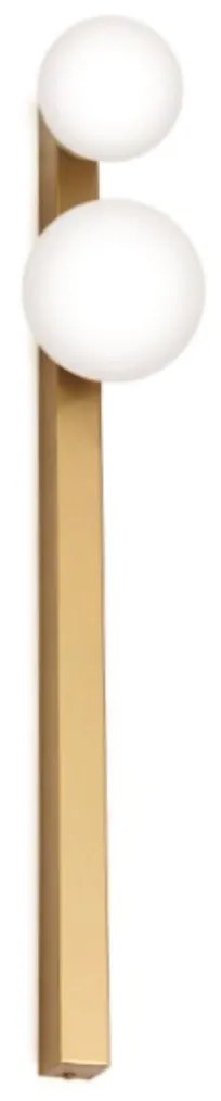 Arandela Point Slim 13X10X46Cm Globo Ø08Cm / Ø10Cm 2Xg9 - Old Artisan... (PRETO / COBRE BRILHO, AMBAR)