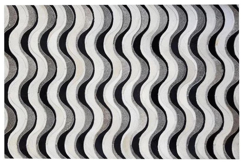 Tapete Distorção Preto Cinza e Branco - TP 45444 1,50 x 2,00