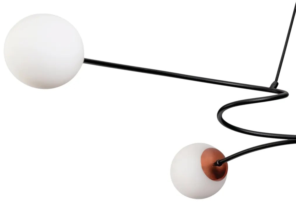 Pendente Tie 112,4X48,4X21,3Cm 4Xg9 Globo Ø12Cm - Usina 25100/120 (CP-M - Champanhe Metálico / DR-PV - Dourado Brilho Polido Verniz, FOSCO)