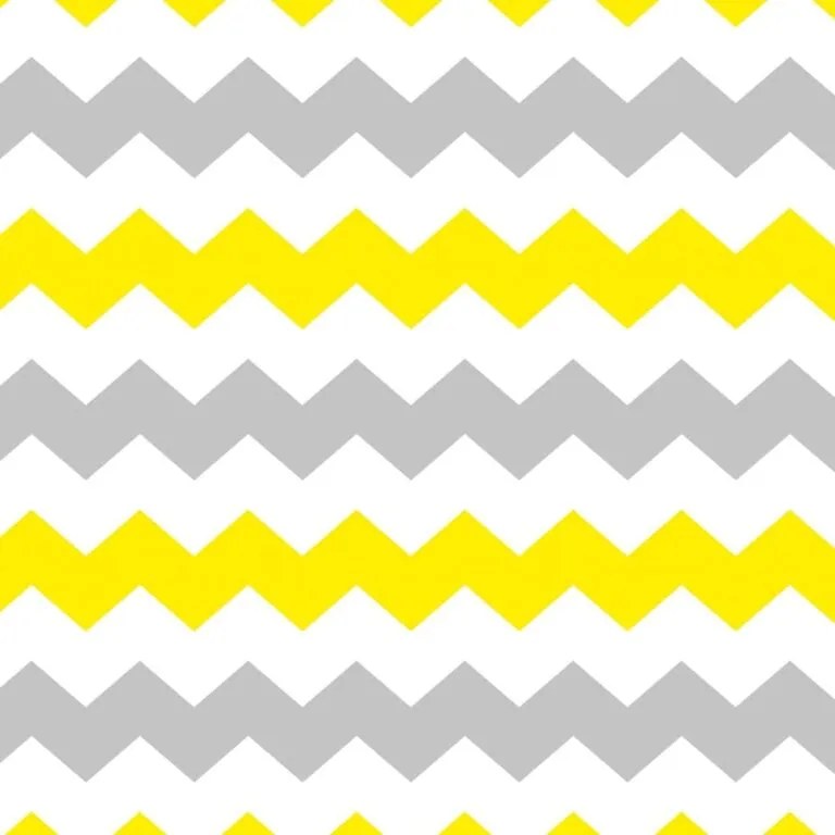 Papel de Parede Chevron Amarelo Cinza e Branco 0.52m x 3.00m