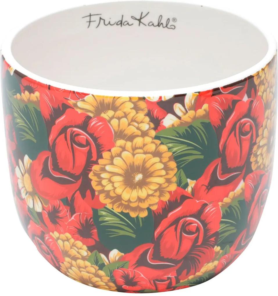 Cachepot Vaso Decorativo de Cerâmica Frida Kahlo Yellow Flower