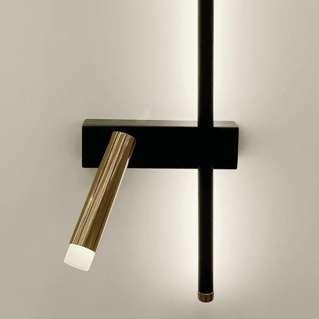 Arandela Let Esquerda 18X08X50,2Cm Led 18W - Usina 19776/500E (BT - Branco Texturizado, 3000k)