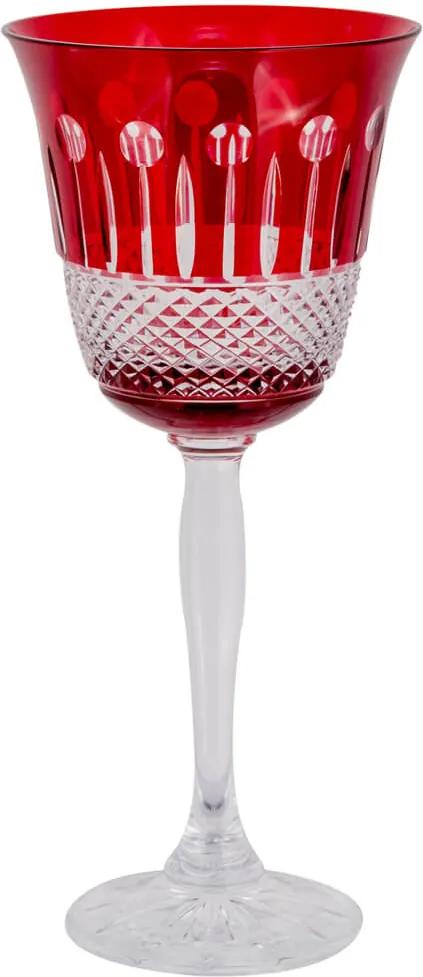 Taça de Cristal Lodz para Vinho II de 170 ml - Rubi Scarlet