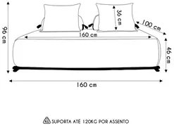 Sofá 4 Lugares Ilha 2 Módulos 160cm Viero S06 Bouclê Bege - Mpozenato