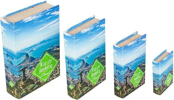 Caixa Livro com 4 Peças Rio de Janeiro