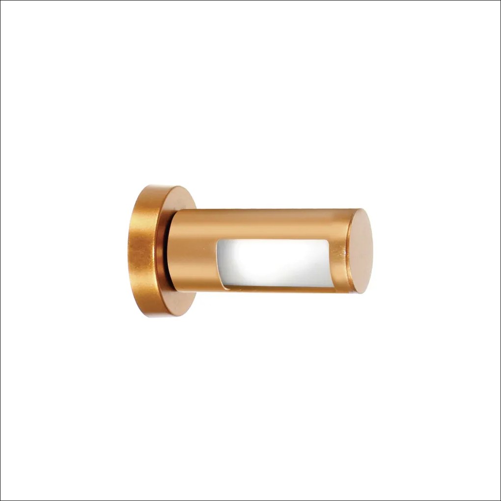 Arandela Pipeline Ø8X13Cm 01Xg9 Metal Alumínio - Old Artisan Ar-5822 (DOURADO FOSCO)
