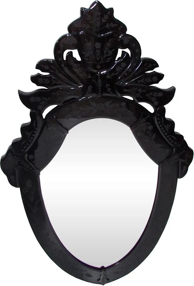 Espelho Veneziano de Moldura Escura com Peças Bisotadas