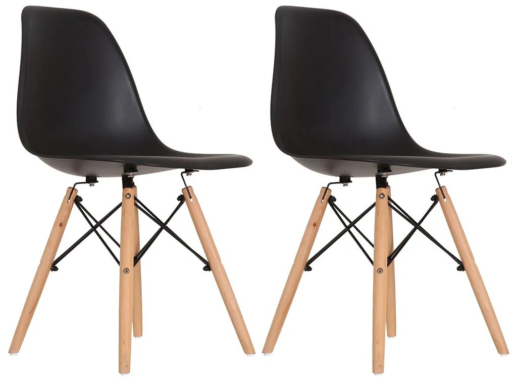Conjunto 2 Cadeiras Eames Preta Dsw - Concept