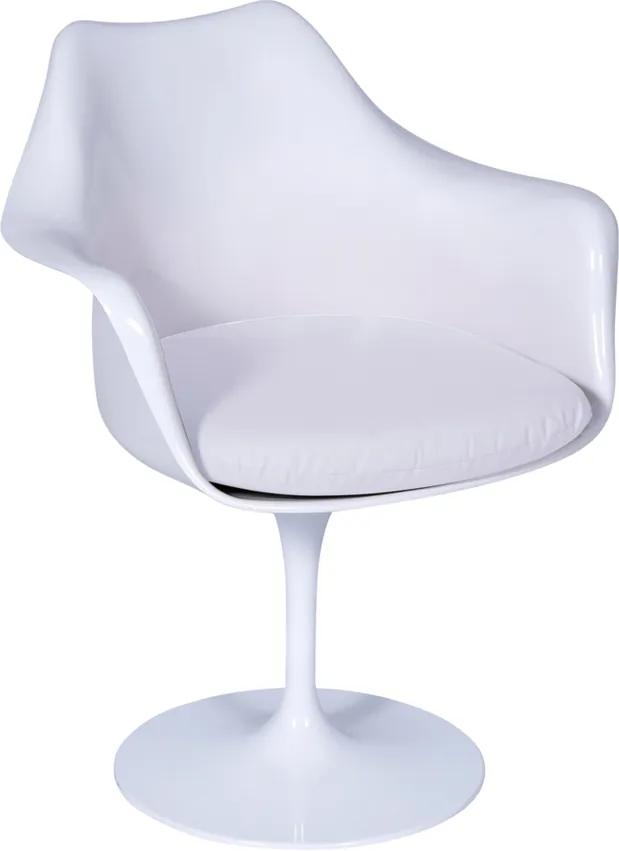 Cadeira Saarinen Tulipa Beta Com Braço Branco