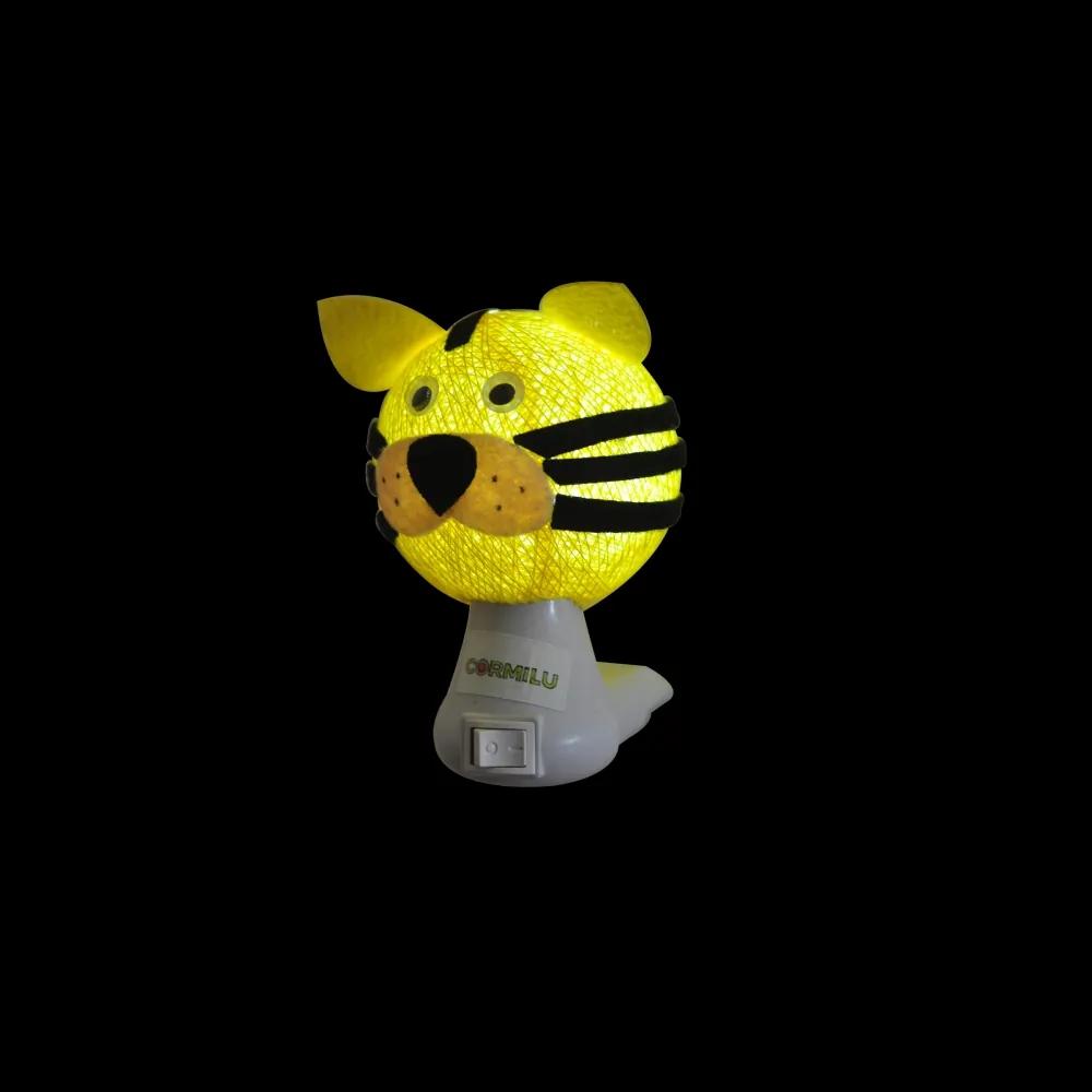 Luz noturna tigre amarelo