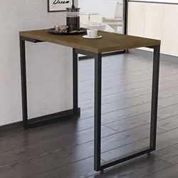 Conjunto Mesa de Cozinha Prattica Industrial 90cm e 2 Cadeiras Eames F