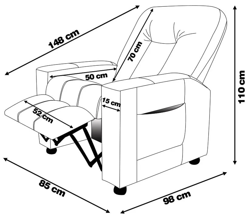 Poltrona do Papai Reclinável Para Cinema Sora Linho FH1 - D'Rossi - Bege