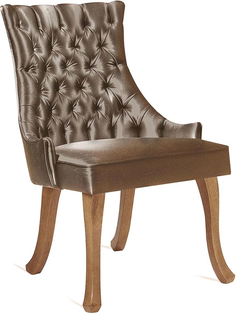 Cadeira Luis XV 1102 Dourado DAF Marrom