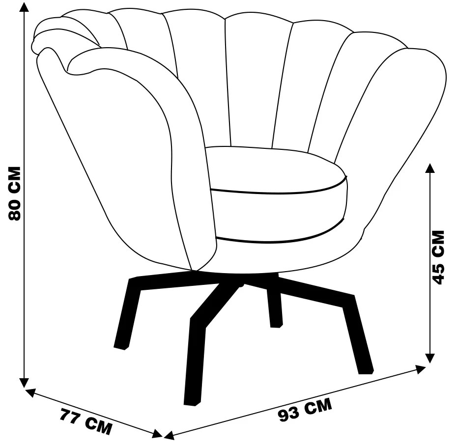 Kit 2 Poltronas Decorativas Crown Pés Spider Giratório Veludo Rosa G15 - Gran Belo