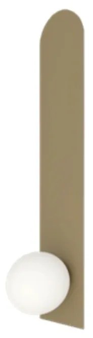 Arandela Aliança 13X65X13Cm 01Xg9 Globo 10Cm - Usina 90035/1 (CB-M - Cobre Metálico, Cristal (Transparente))