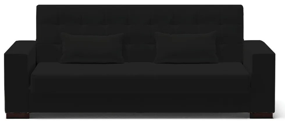 Sofá Cama Casal 3 Lugares 210cm Lisboa Linho  D03 - D'Rossi - A79 Preto