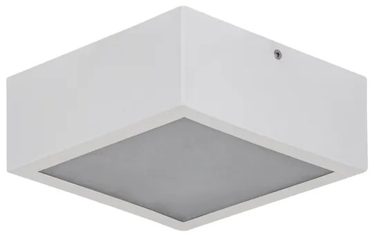 Plafon Sobrepor Aluminio Vidro 19Cm - BRANCO