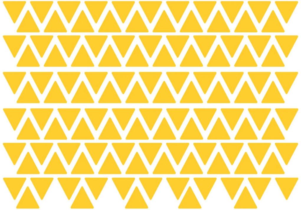 Adesivo de Parede Triângulos Amarelos 121un