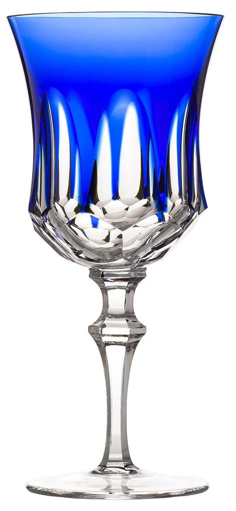 Taça de Cristal Lapidado Artesanal p/ Vinho Branco - Azul Escuro - 55  Azul Escuro - 55