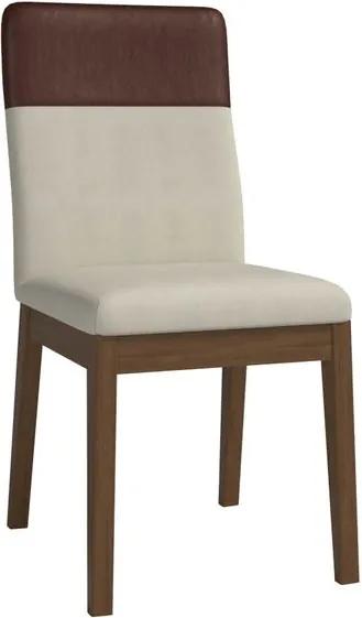 Cadeira de Jantar Pacey Linho Bege Claro  - Wood Prime PV 32706