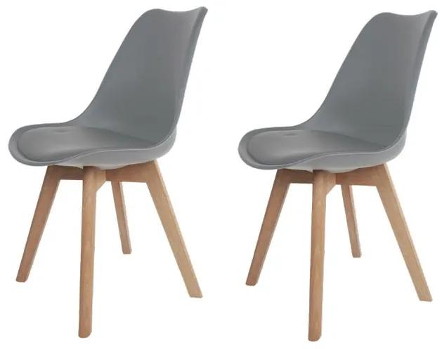 Conjunto 2 Cadeiras Saarinen Wood Cinza - Empório Tiffany
