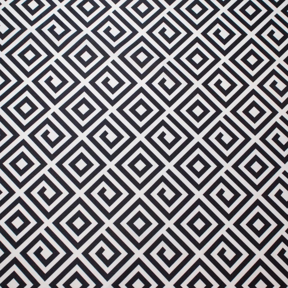 Tecido Suede Estampado Geometrico Preto E Branco D64 05 Metros - DRossi