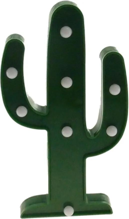 Luminária de Led Cactus Verde - 26x15 cm