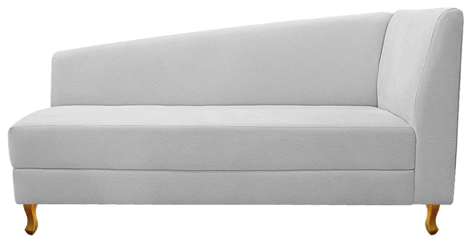 Recamier Valéria 140cm Lado Esquerdo Corano Branco - ADJ Decor