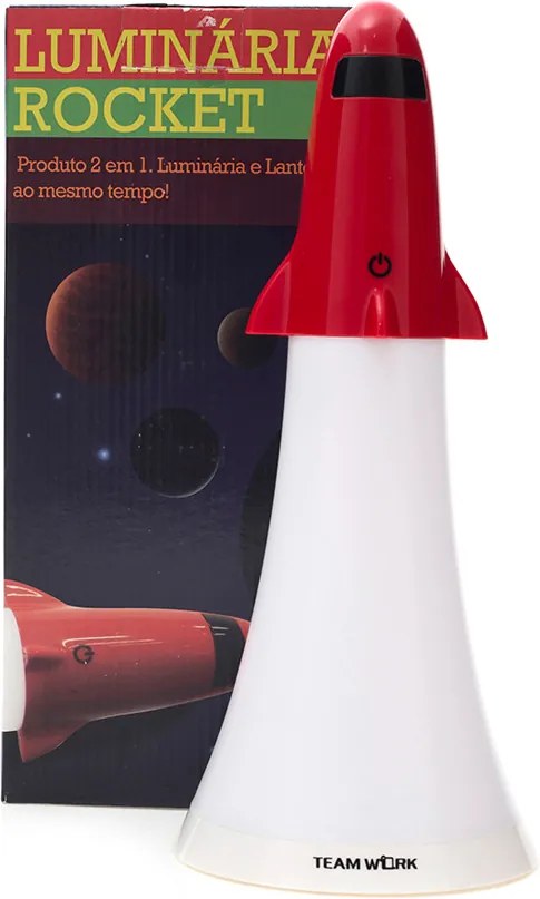 Luminária E Lanterna Rocket 2 Em 1 com LED