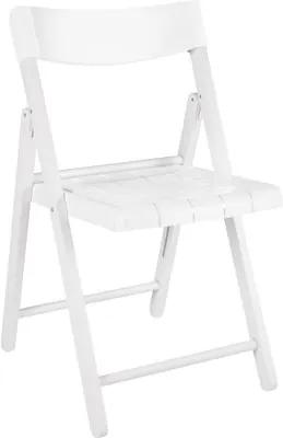 Cadeira Dobrável Tramontina de Madeira Tauarí e Plástico Branco