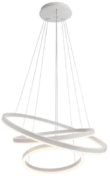 Pendente Led Metal Aluminio Acrilico 100W 3000K Danza - BRANCO