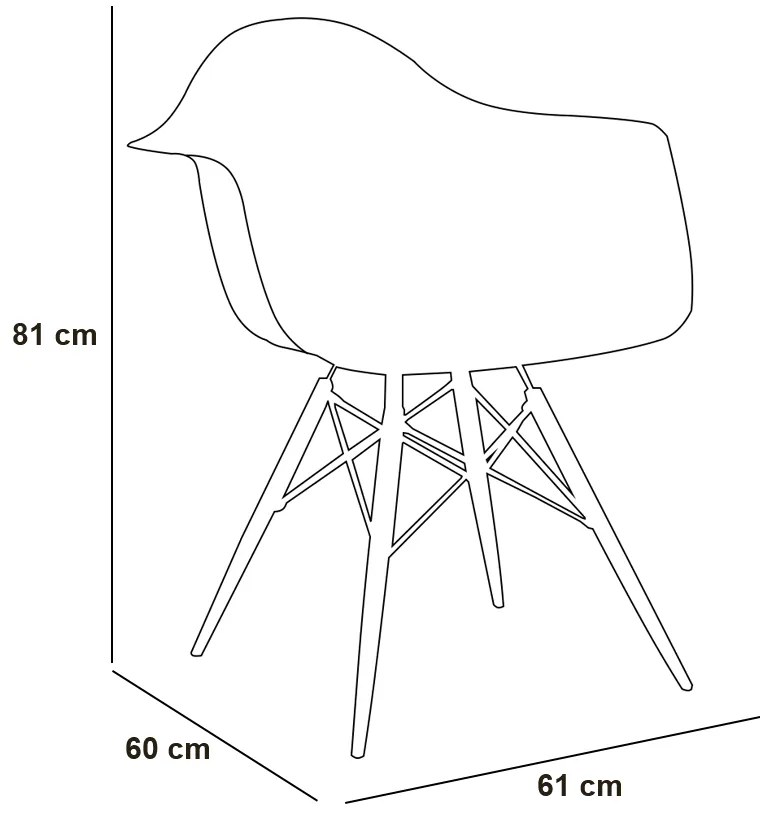 Cadeira Melbourne Eiffel Charles Eames Base Madeira - Rosa - D'Rossi