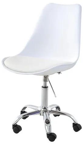 Cadeira Saarinen Assento em Polipropileno cor Branco com Base Cromada - 45063 Sun House