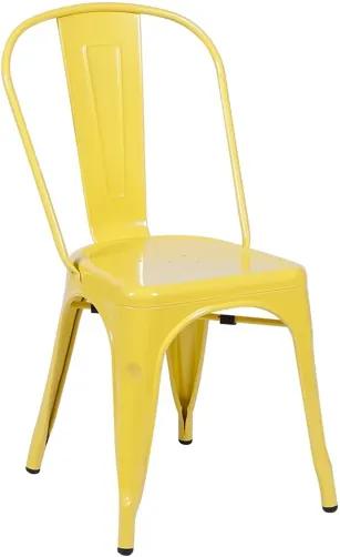 Cadeira  Iron Sem  Braço  Amarela Or Design