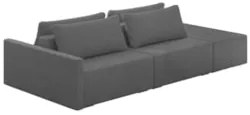 Sofá Ilha Modular com Puff para Sala Living 232cm Georgia Z08 Linho Ci