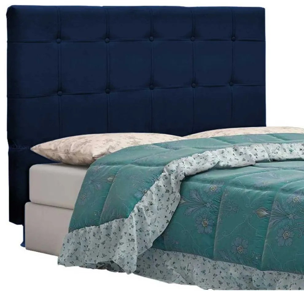 Cabeceira Tóquio para Cama Box Casal 140 cm Suede Azul Marinho D'Rossi