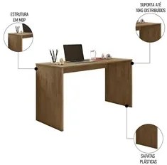 Mesa Home Office Notebook 127cm Gávea Freijó - Móveis Leão