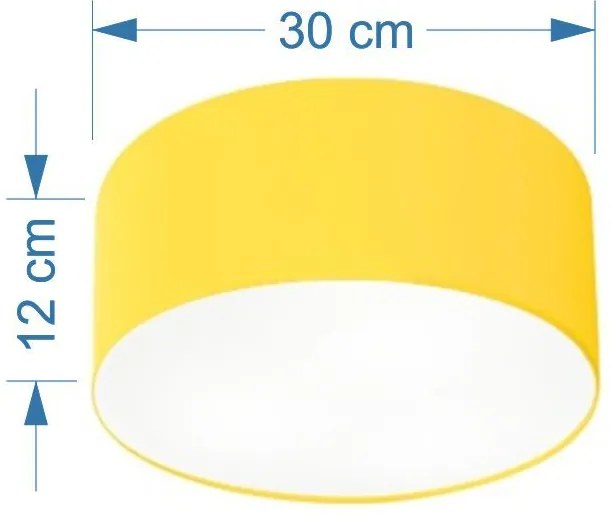 Plafon Para Quarto Cilíndrico SQ-3010 Cúpula Cor Amarelo