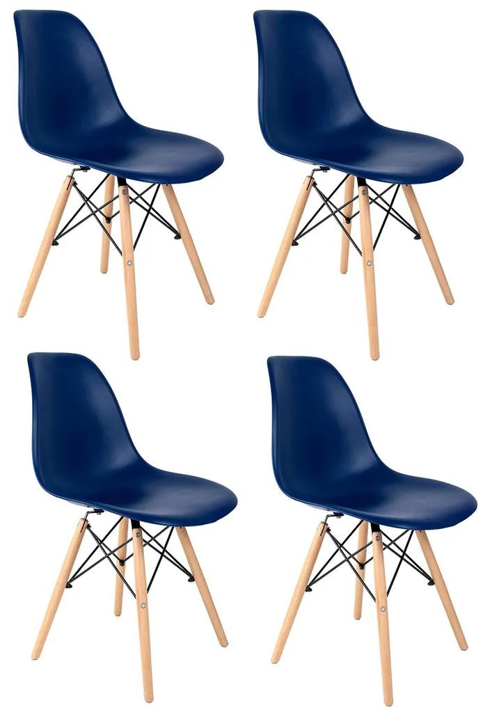 Conjunto 4 Cadeiras Eames Azul Bic Dsw - Empório Tiffany
