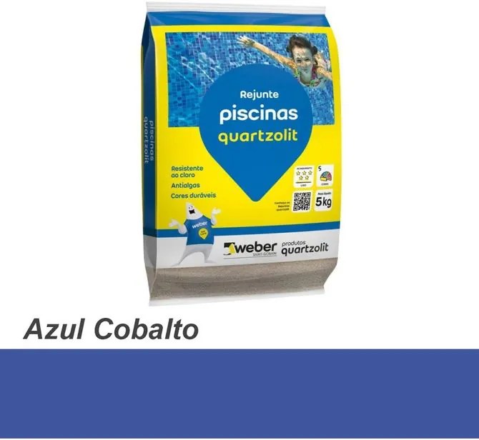 Rejunte para Piscina 5Kg Azul Cobalto - Quartzolit - Quartzolit