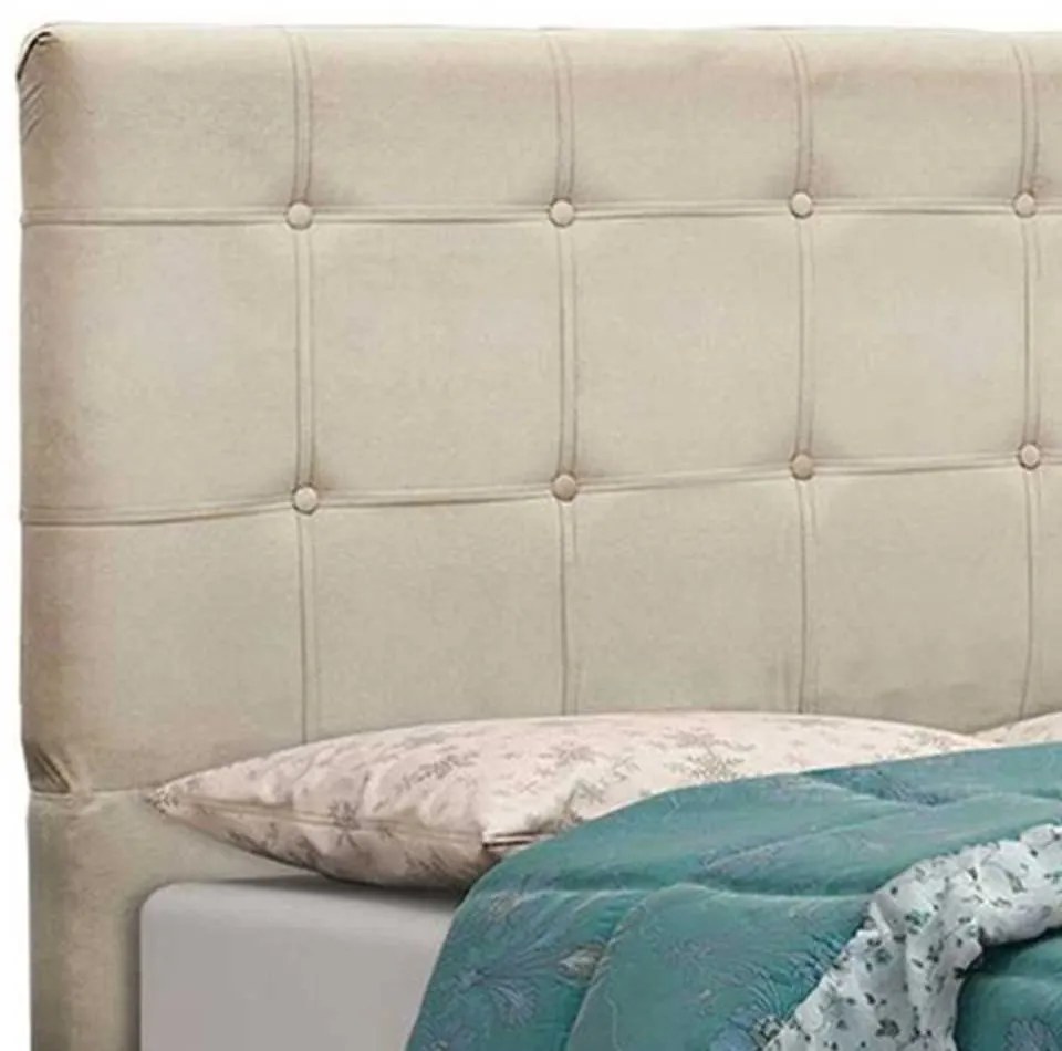 Cabeceira Tóquio para Cama Box King 195 cm Suede Bege D'Rossi