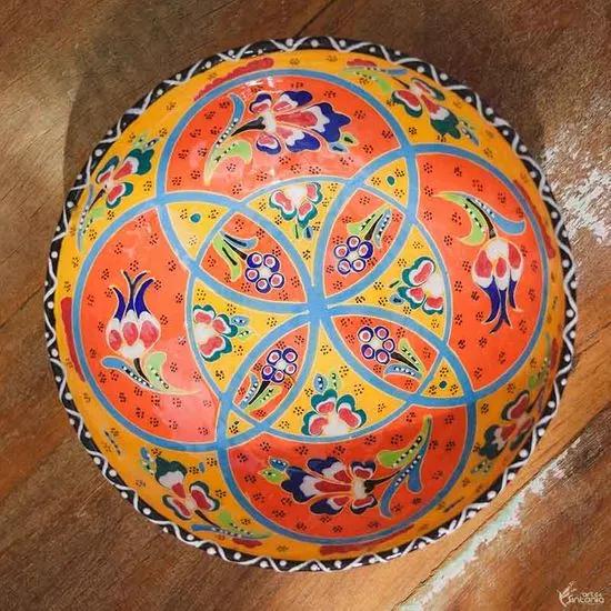 Tigela Turca em Cerâmica Relevo Grande