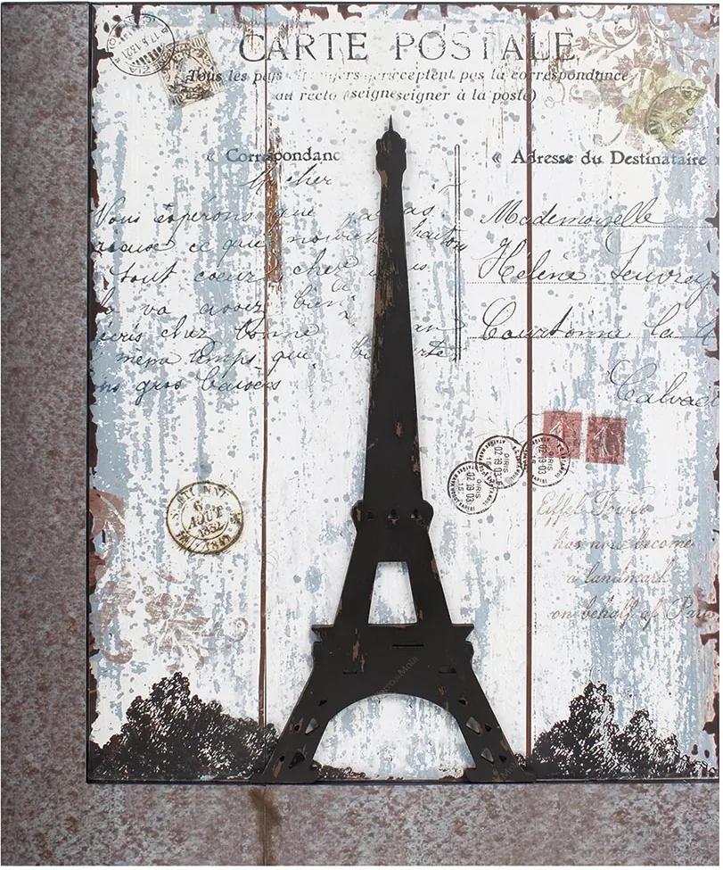 Quadro Torre Eiffel Recorte Oldway - Metal e MDF - 85x70 cm