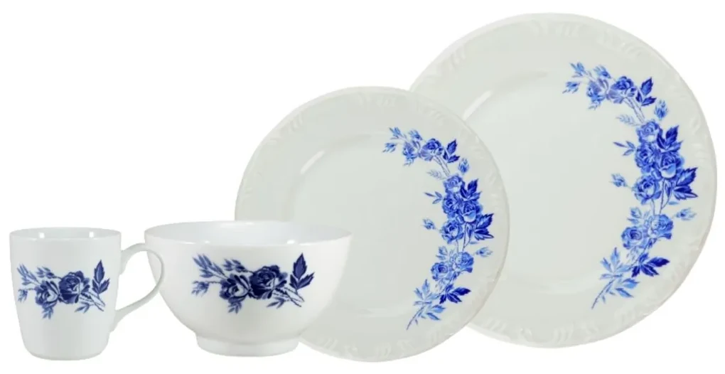 Aparelho de Chá e Café Porcelana Schmidt 53 peças - Dec. Saint Germain 2210  - SCHMIDT