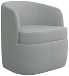 Kit 2 Poltronas Giratória Decorativa para Sala Dandara Z08 Boucle Cinz